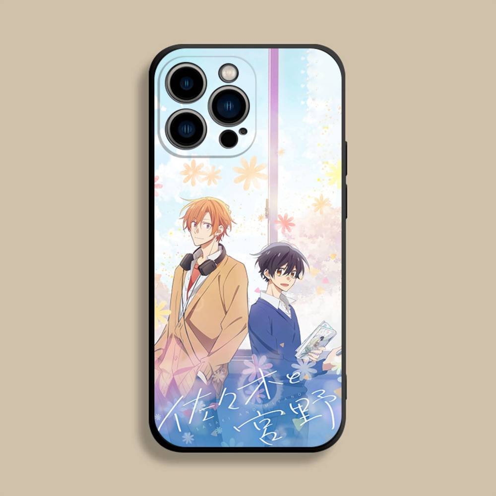 

Чехол для телефона S-Sasaki To M-Miyano Для iPhone 17,16,15,14,13,12,Pro,Max,Plus,E,SE4,Air,Mini Черный Мягкий Чехол iPhone17Promax
