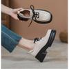 Lace Up Comfort Woman Platform Oxford Shoes British Style Woman New Retro Thick Sole 8CM High Heel Casual Single Shoes Loafers