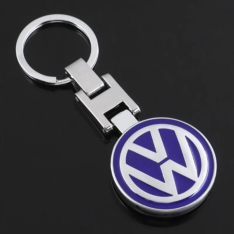 2026 Caldo 3D Metallo/Pelle Logo Auto Portachiavi Portachiavi Ciondolo Accessori Auto Per Volkswagen VW RLine R Golf Touran ID3 Tiguan Eos Caddy FM7
