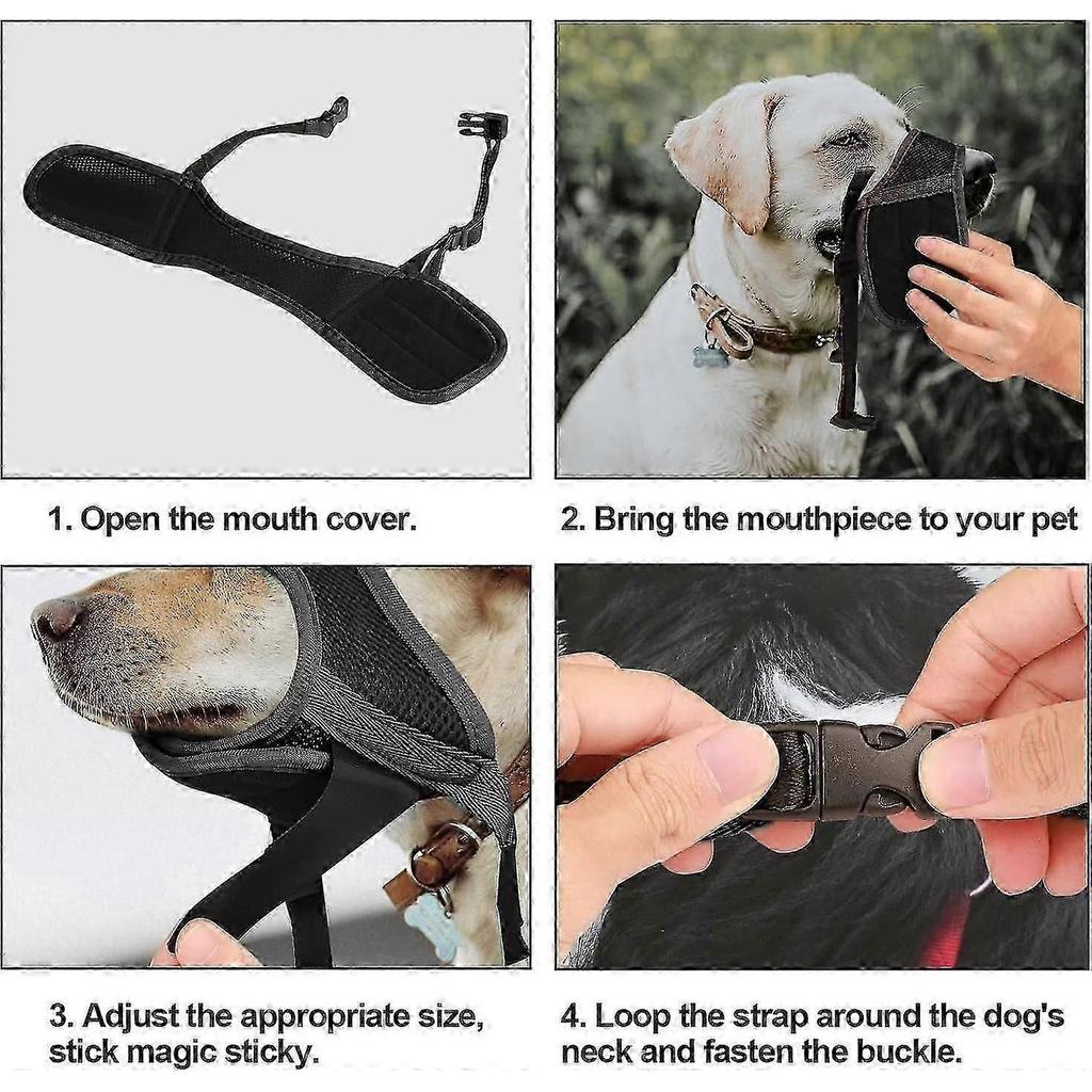 Dog Muzzle, Soft Nylon Anti-dropping Muzzle, Air Mesh Breathable Drinkable Dog Muzzle With Adjustable Loop