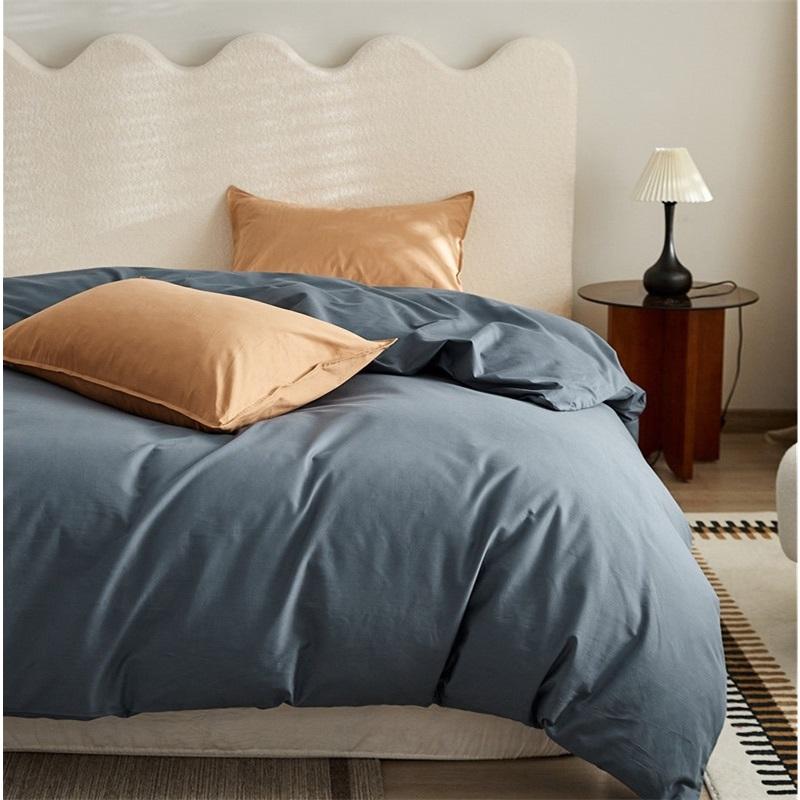 Cotton Long-staple Cotton Duvet Cover Single Autumn And Winter Thickened Bed Hat Cotton Cover Solid Color Bed Sheet