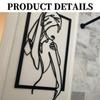 1pc Minimalist Line Art Metal Wall Art for Home, Bathroom Room Decor Housewarming Gift