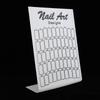 50Pcs Nail Art False Tips Chart Display Board   Nailtips Polish Gel Color Card (White)