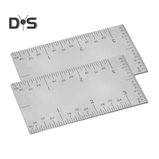 1/2 buc Rigle pentru prelucrarea lemnului Design compact Portabil Multifuncțional Durabil Oțel inoxidabil Margini pătrate Rigle de precizie