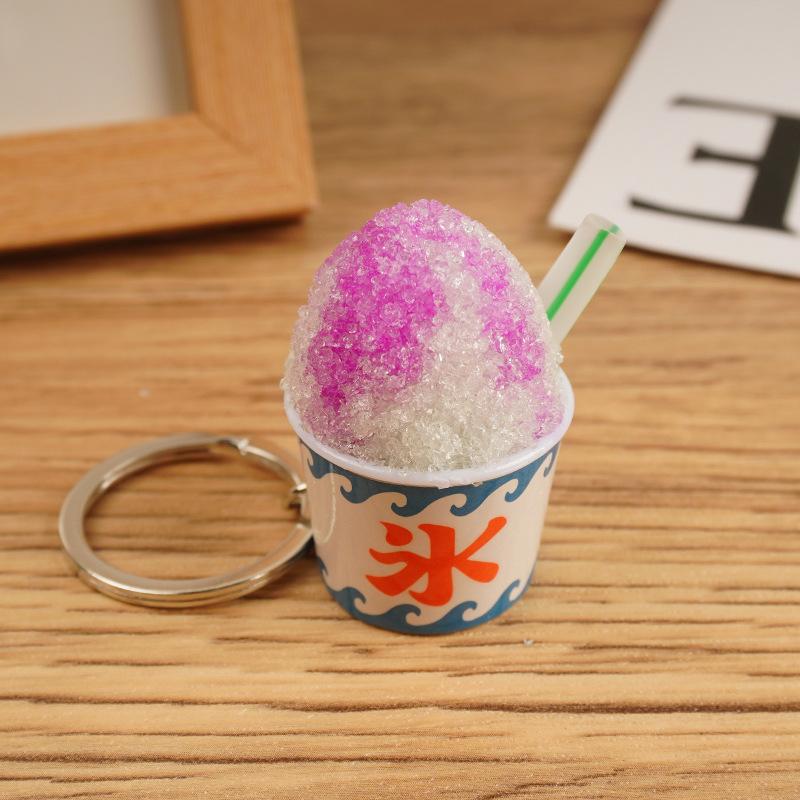 Simulation Food Keychain Summer Smoothie Cup Keychain Snack Food Keychain For Men Women Car Bag Pendant Model Doll Decor Gift