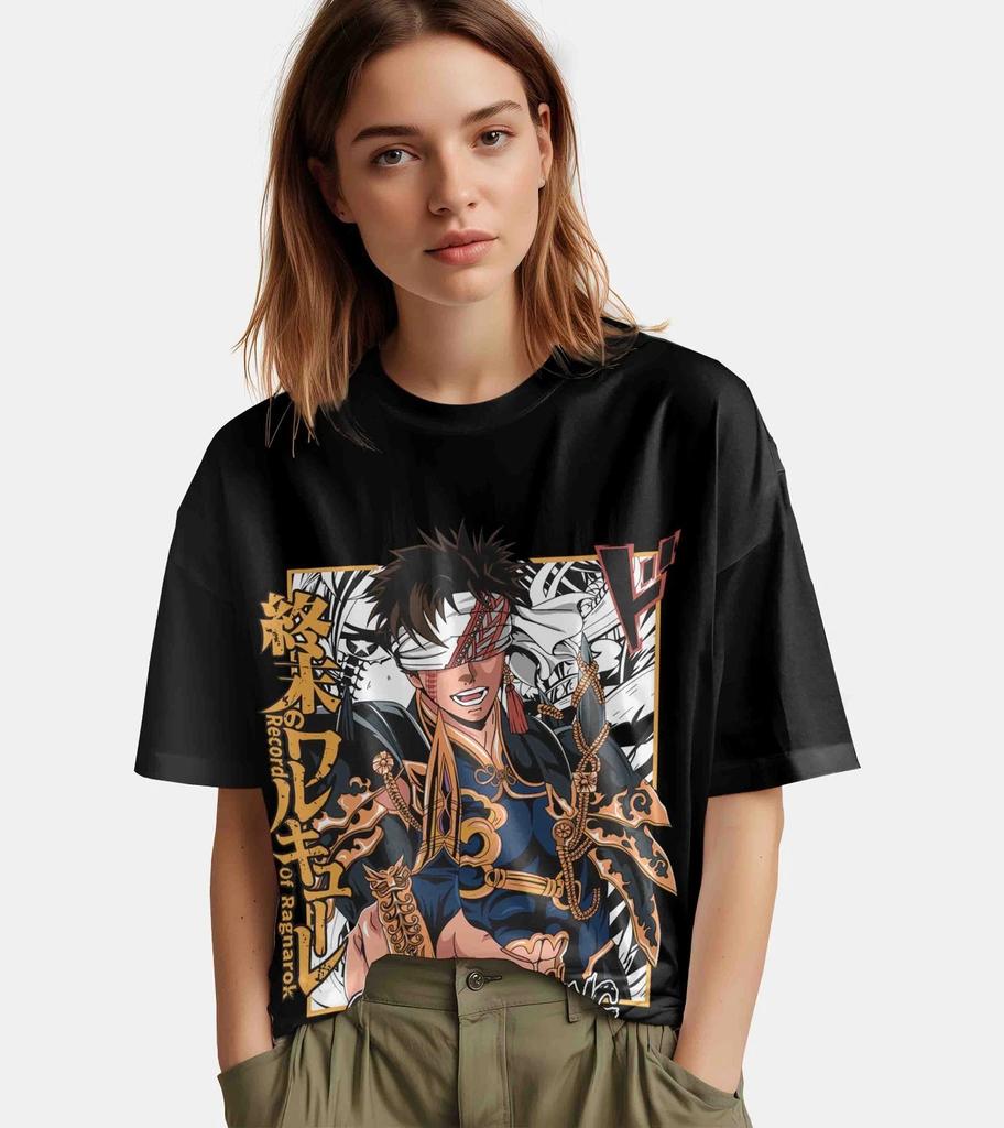 Ragnarok Shirt Top Anime Tshirt QIN SHI HUANG Printed Mens and Womens Summer Pure Cotton Comfortable and Fashionable Top