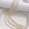 1String, White Natural Freshwater Pearls, Handmade Rice Shape Pearl Beads, 3.5-4.5mm, for DIY Necklace, Jewelry Making Crafts, Length 36 Cm