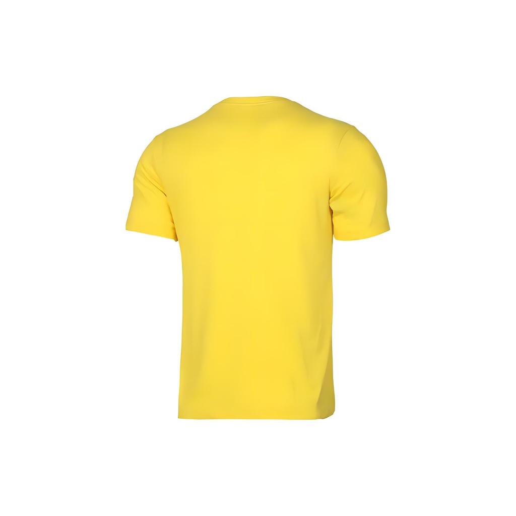 Nike T Shirts Men's Yellow Crew Neck Moderate Straight Fit BV7833-703