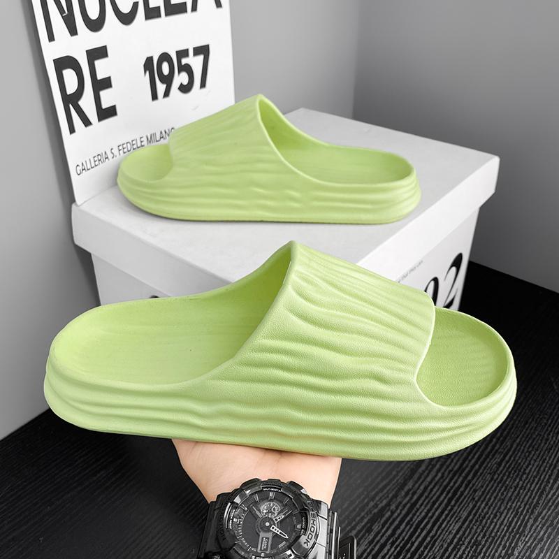 Men's Super Soft Eva Thick Platform Slides, Minimalist And Comfortable Indoor Bathroom Non-Slip Slippers, Men's Slippers