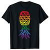 Pineapple Upside Down Rainbow LGBT Swinger Tshirts Men Womens Fashion Casual Tshirt 100 Cotton Loose Oversized T Shirt Summer