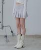 Archive Hem Frayed Pleated Skirt