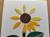 Handmade Paper Cutting Kit Chirimen Paper Collage "Sunflower"