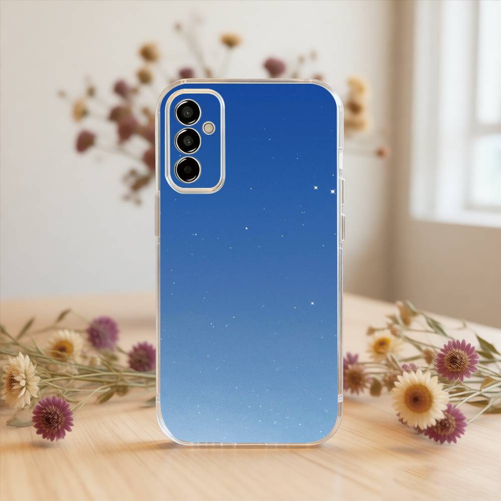 Solid Color Starry Sky Phone Case For SamsungA10,12,20,21S,30,31,40,50,51,52,70,71 Transparent Cover