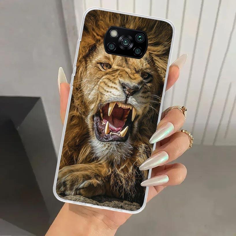 Lion Alpha Male Cub King Phone Case for Xiaomi Poco X5 X6 X7 Pro F7 Ultra M7 Redmi 15 15C 13 13C 12 12C 10 10A 10C 9 9A 9C 9T Sh