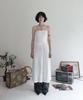 Rubati Shirred Strap Tube Top Dress_White
