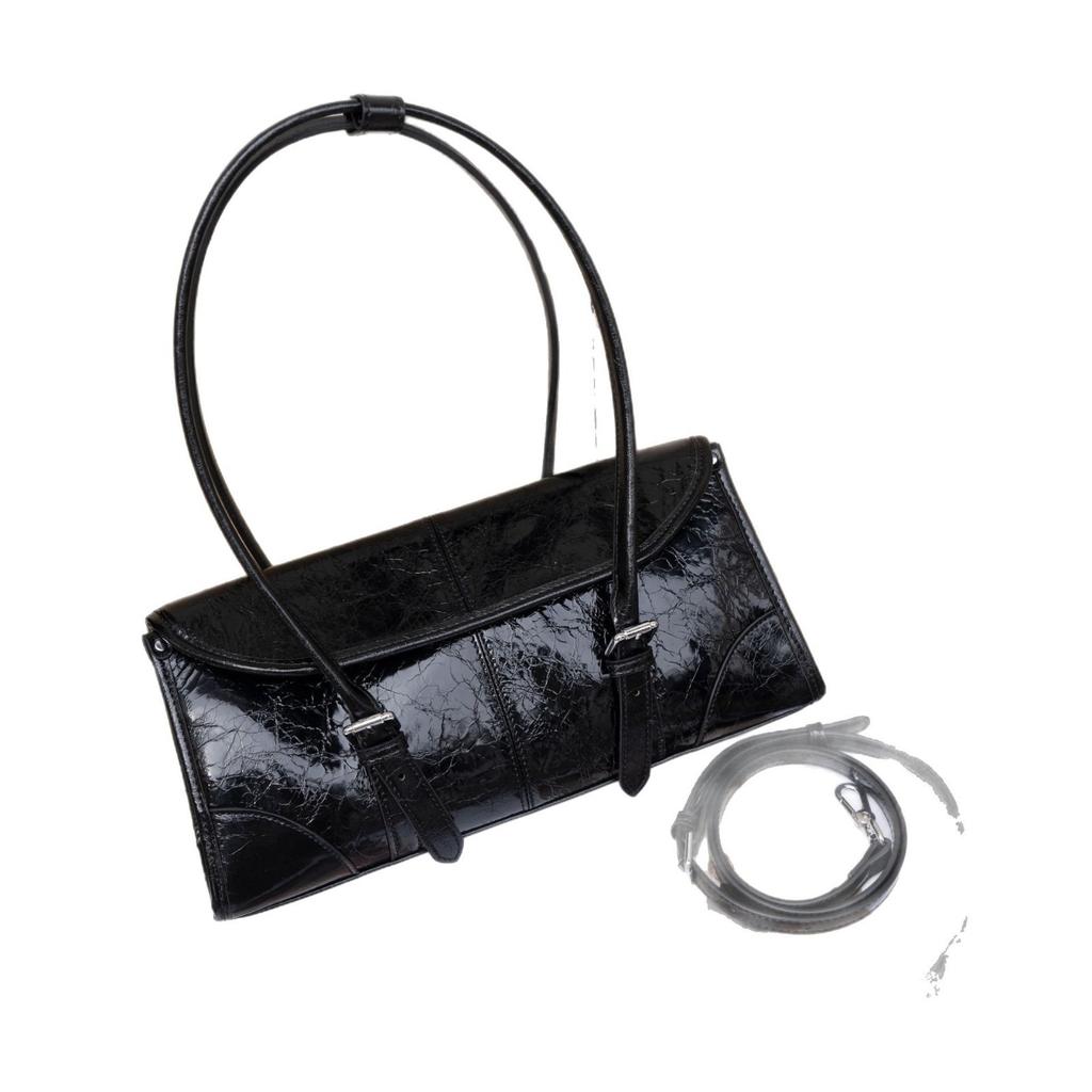 Cowhide Shoulder Bag, Fashionable and Practical Horizontal Square Commuter Bag, Crossbody Tote