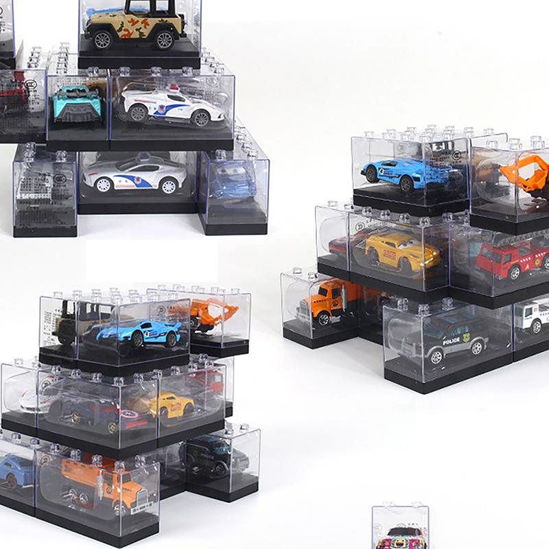 Children'S Toy High-Grade With Fasteners Be Connected For  1/64 Diecast Model Car Abs Display Box Storage Box