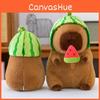 Wassermelone Capybara Plüschtier mit abnehmbarem Hut Weiches Kuscheltier Geschenk für Mädchen