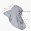 Women Snap Fastener Big Brim Hat Protection Visors Bucket Hat Sunscreen Fisherman Hats Outdoors Fishing Cap Ponytail Sun Hat