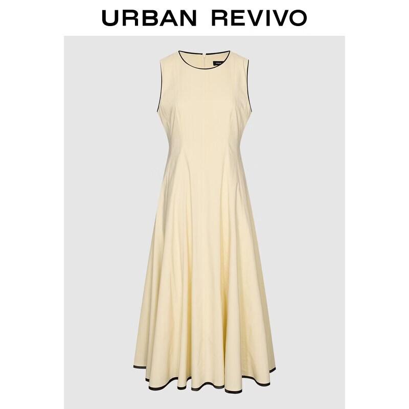 UR2026 Women s Color-block Sleeveless Maxi Dress L