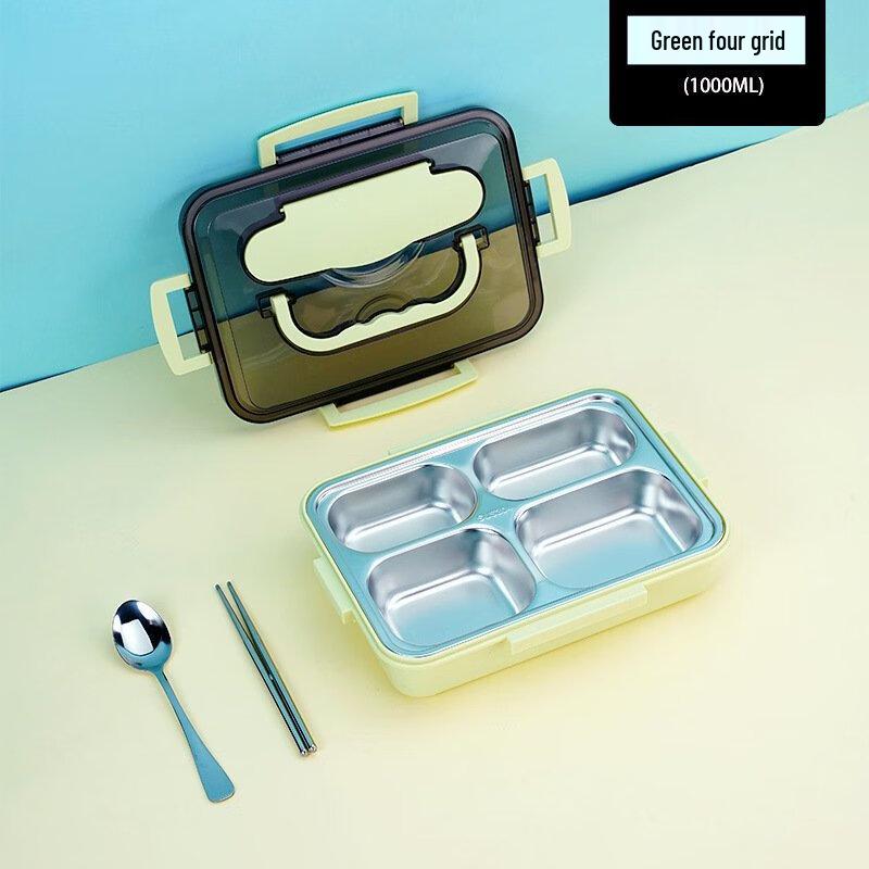 ZISIZ Stainless Steel Divided Bento Lunch Box