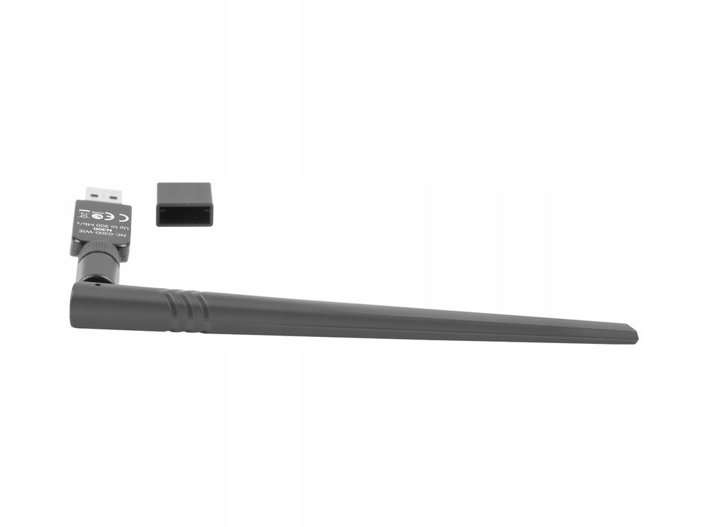 Karta Sieciowa Bezprzewodowa Lanberg USB N300 1 Wewn. Antena + 1 Zewn. Antena