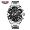 SKMEI 9387 Reloj Hombre Men’s Quartz Fashion Calendar Chronograph Stainless Steel Strap Casual Business Watches for Man Watch