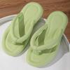 Women Spring Solid Color Soft Slope Outdoor Flip Flops Home Slippers Summer Casual Thick Flat Bottom Anti Slip Beach Sandals Shoes 36-41