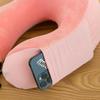 Plain Color Striped Memory Foam Neck Pillow & Travel Cushion