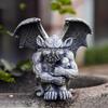 Garden Groceries Courtyard Ornaments: Creative Resin Little Monster Demon Statue for Gardening Decor.