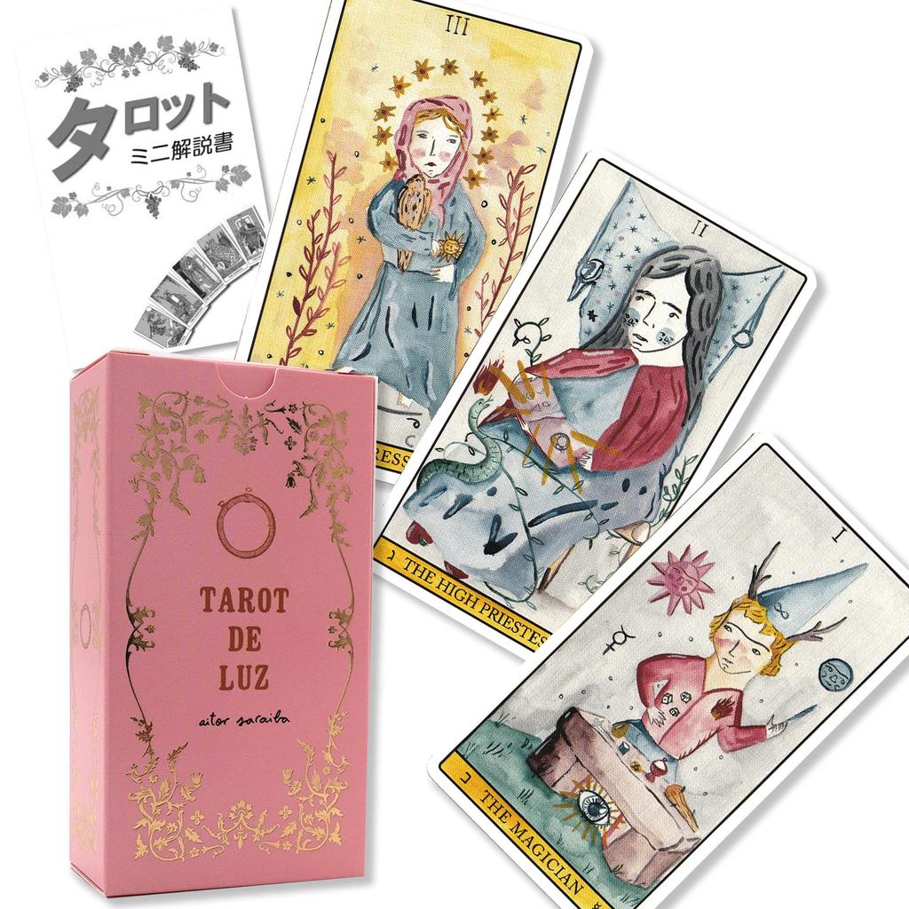 Tarot de la Luz Tarotlesning Japansk Bruksanvisning Autentisk Tarot 78 Kort Instruksjoner, Inkludert, Kort,