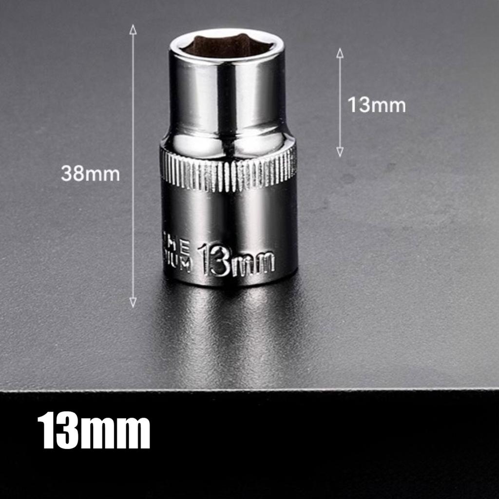 1pc 8-32mm Hex Socket Wrench Head Set 1/2 Short Long Socket Deep Nut Driver Sleeve Spanner End Ratchet Tool With Holder