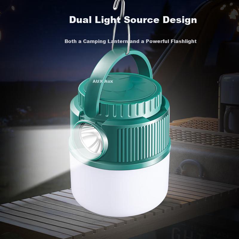 AUX Camping Lantern Outdoor Long-lasting Rechargeable Lighting Tent Atmosphere Night Market Stall Light