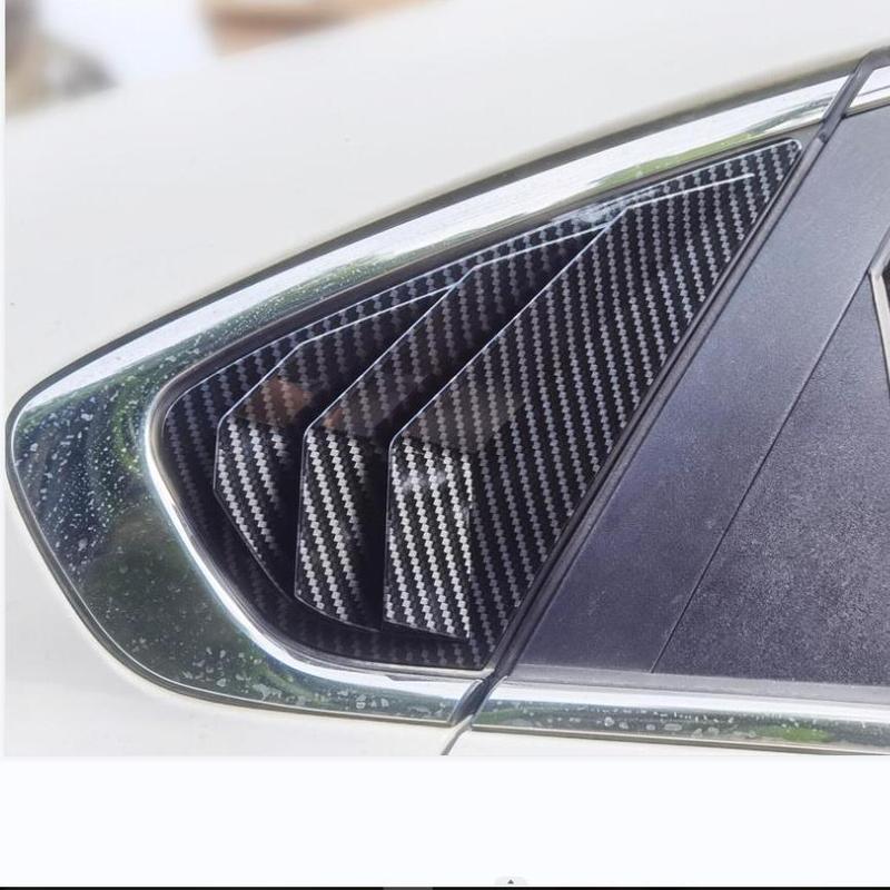 For Kia Cerato Forte K3  -  Car Styling Rear Window Side Vent Shutter Louver Panel Trim Cover Accessories Carbon Fiber