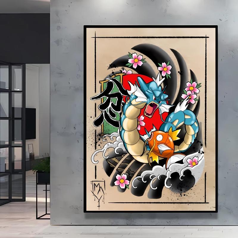 Anime Posters Wall Art Pokemon Cartoon Character Picture Modular Prints Home Room Painting Children's Bedroom Decor Best Gift