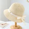 Knitted Fisherman Hat With Ribbon, Bucket Hat Spring, Summer, And Autumn, Windproof, Adult Women