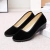 Cloth shoes flat single shoes soft sole work shoes black hotel shoes overalls dancing mother shoes
