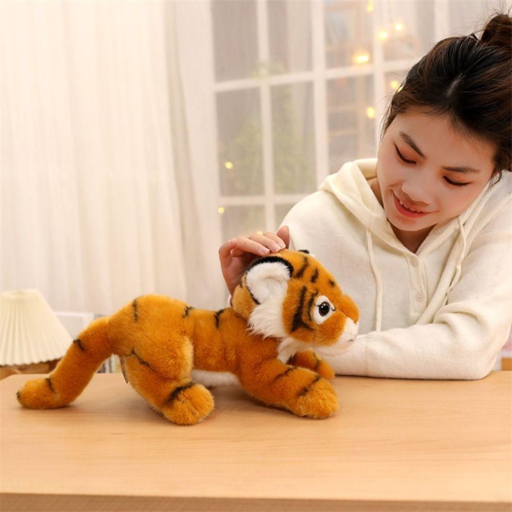 Fluffy Simulation Tiger Plush Toy Collection Forest Tiger Pillow Dolls  Car Decor
