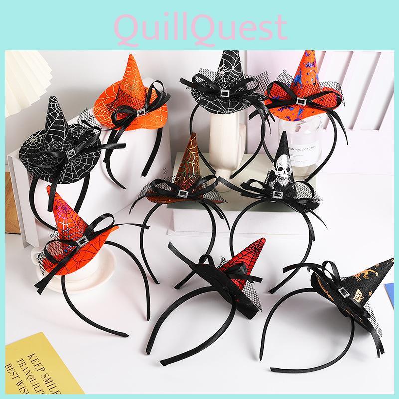 Festival Costume Headband With Pumpkin And Skull Elements For Holiday Celebration