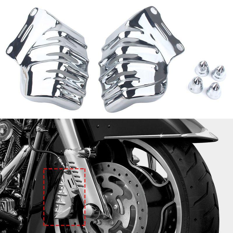 Steel Motorcycle Front Brake Caliper Cover For Harley Electra Glide Standard EFI FLHTI Road Glide Ultra FLTRU FLHTKL FLTRXS FLTR