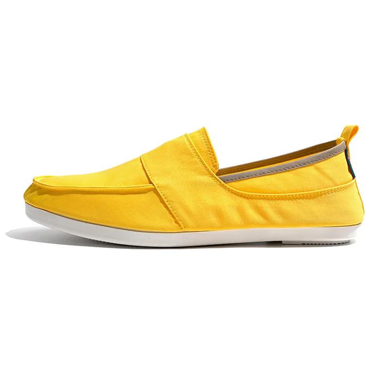 Fashion TWBEB Fashion Shoes Men Loafers Canvas Shoes Men Casual Shoes Flat Slip On Male Footwear