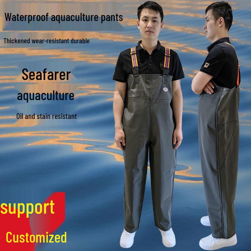 Wasserdichte Seeigel-Aquakultur-Overalls - Schmutzabweisende, schuhlose Leder-Fischerhosen
