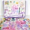 DIY Journal Set für Mädchen Kinder Schreibwaren Geschenkbox Lila Tagebuch Notizbuch Set mit Stickern Washi Tape Kreatives Basteln Geschenk