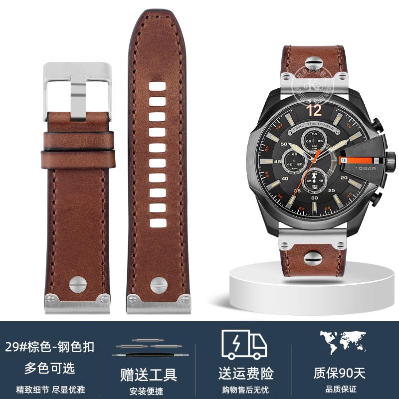 Quality Genuine Retro genuine Leather watchband men for DZ4343 DZ4323 DZ7406 watch strap vintage Italian leather 22mm 24mm 26mm