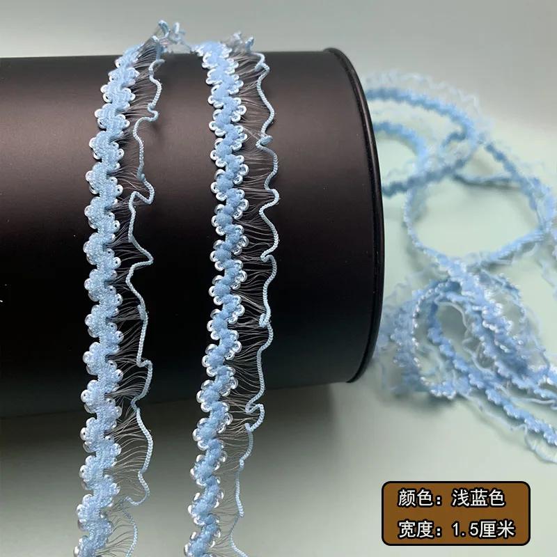 20meters/lot Elastic Colored Lace Organza Ribbon DIY Clothing Curtains Handmade Crafts Accessories Festival Gift Packaging
