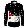 European and American Style Men's Long-sleeved Printed Autumn/winter Shirt Christmas Holiday Shirt