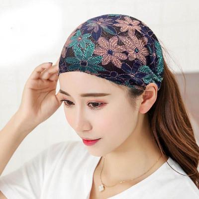 Korean Style Wide Lace Headband Scarf for Women