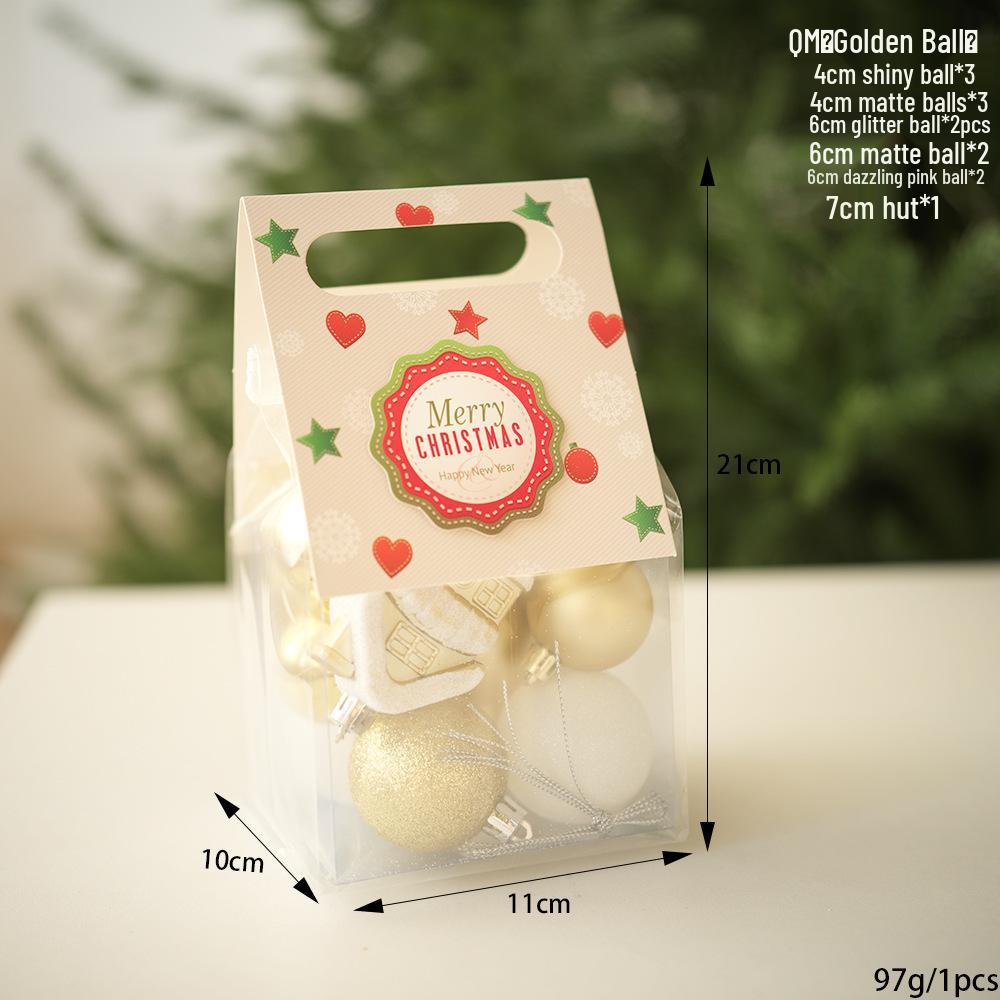 Christmas Tree Ornament Set: Nine Painted Macaron Candy Color Irregular Balls