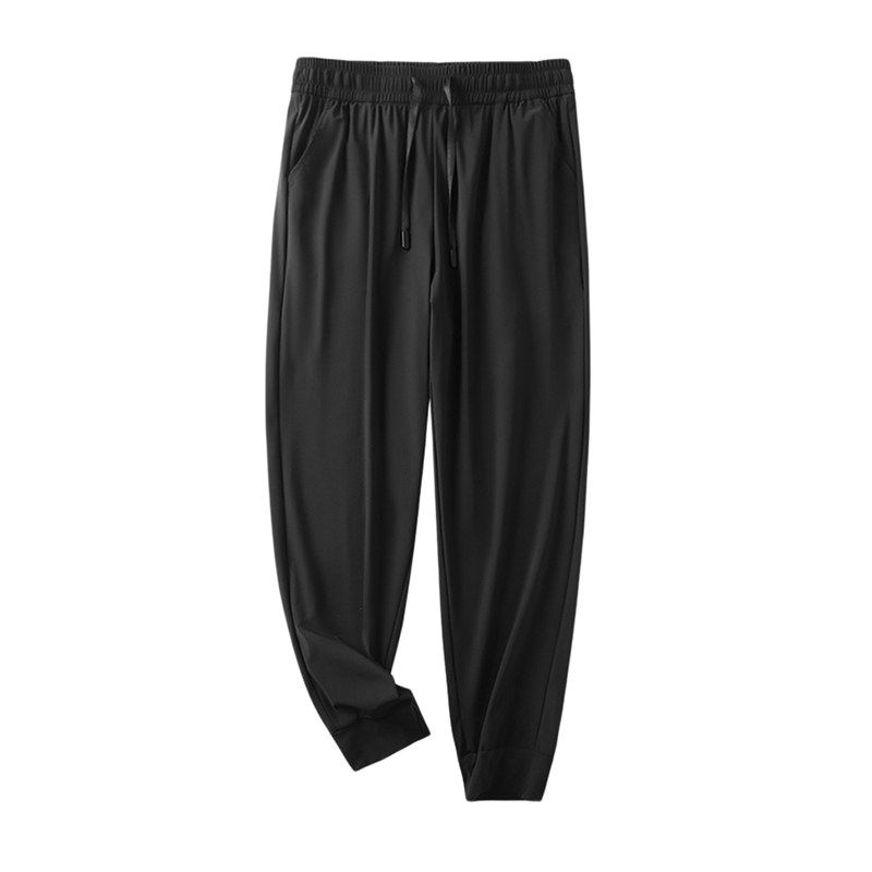 High Elasticity Ice Silk Air Conditioning Pants for Men, Summer Thin Style, Drapey Quick-Dry Sports Pants, Export Jogger Casual Pants
