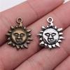Sun And Moon Face Charms Multi Color Alloy Pendants For Celestial Themed Jewelry